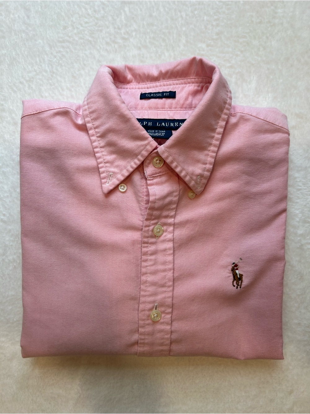 Ralph Lauren Women’s Pink Oxford Button-Down Shirt Classic Fit Size 4